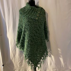 Currency by Helen Welsh Poncho, Green